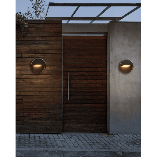 Conjunto de 2 candeeiros de parede LED de exterior POMPTON Preto