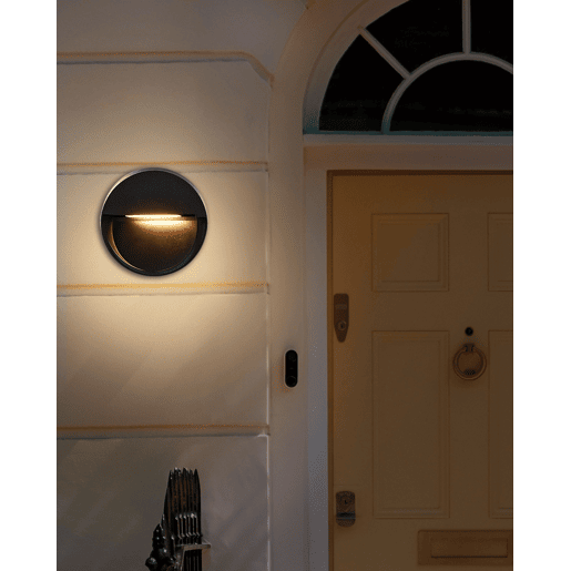 Conjunto de 2 candeeiros de parede LED de exterior POMPTON Preto