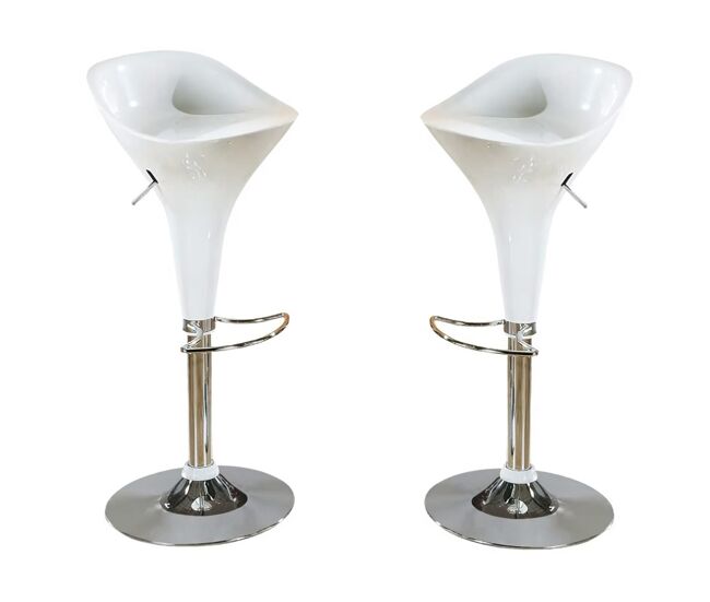 Conjunto 2 taburetes dublin (color: blanco)