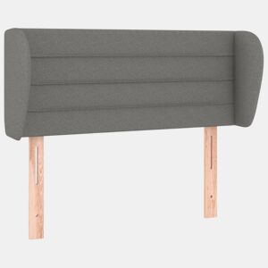 vidaXL Cabeceira de cama c abas tecido 83x23x7888 cm cinzento-escuro