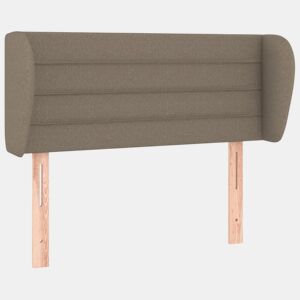 vidaXL Cabeceira cama abas tecido 93x23x7888 cm cinzento-acastanhado