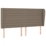 vidaXL Cabeceira cama abas tecido 183x23x118128 cm cinza-acastanhado