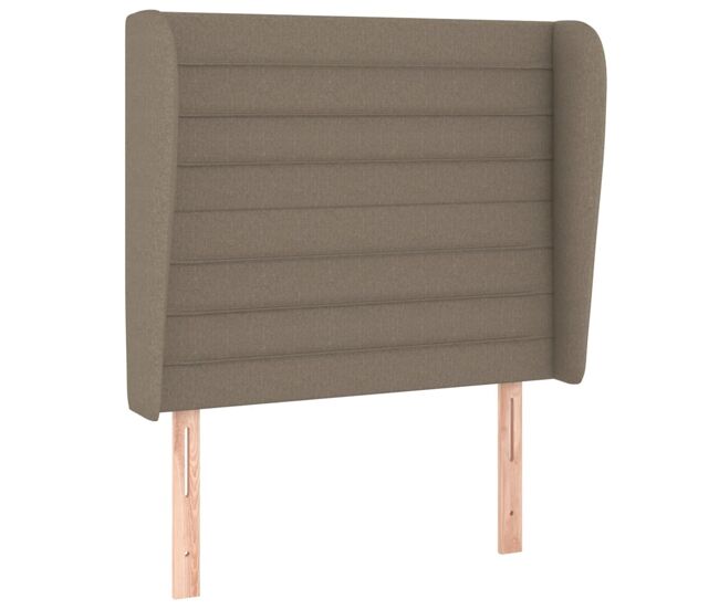 Vidaxl cabecero con orejas de tela gris taupe 103x23x118/128 cm