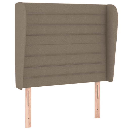 vidaXL Cabeceira cama c abas tecido 93x23x118128cm cinza-acastanhado vidaXL Cabeceira cama c abas tecido 93x23x118128cm cinza-acastanhado