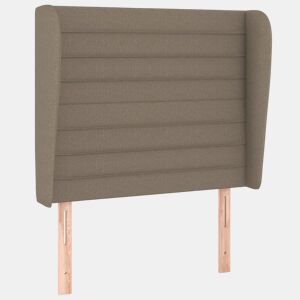 vidaXL Cabeceira cama c abas tecido 93x23x118128cm cinza-acastanhado
