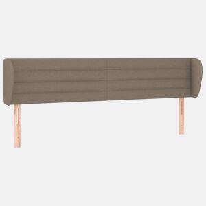 vidaXL Cabeceira cama abas tecido 163x23x7888 cm cinzento-acastanhado