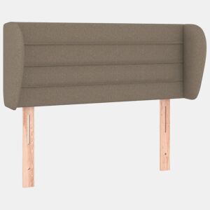 vidaXL Cabeceira cama abas tecido 83x23x7888 cm cinzento-acastanhado