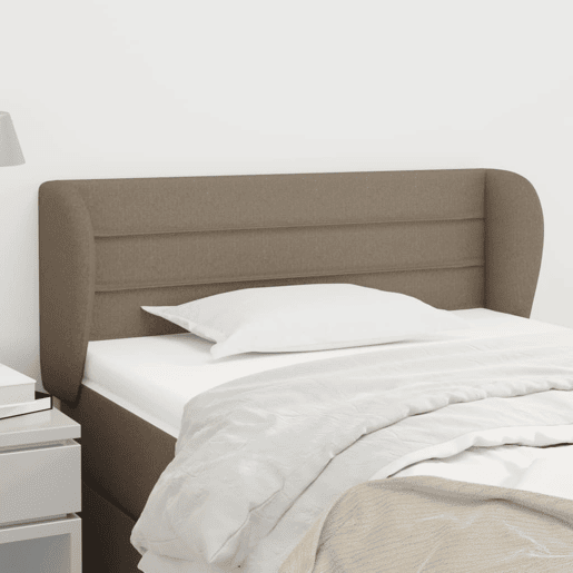 vidaXL Cabeceira cama abas tecido 83x23x7888 cm cinzento-acastanhado vidaXL Cabeceira cama abas tecido 83x23x7888 cm cinzento-acastanhado