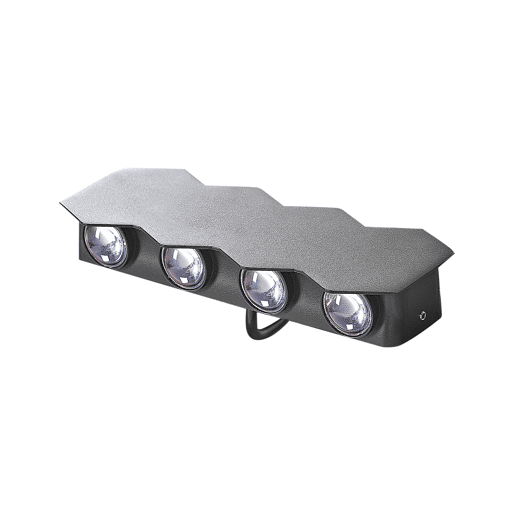 Conjunto de 2 candeeiros de parede LED de exterior WELDON Preto