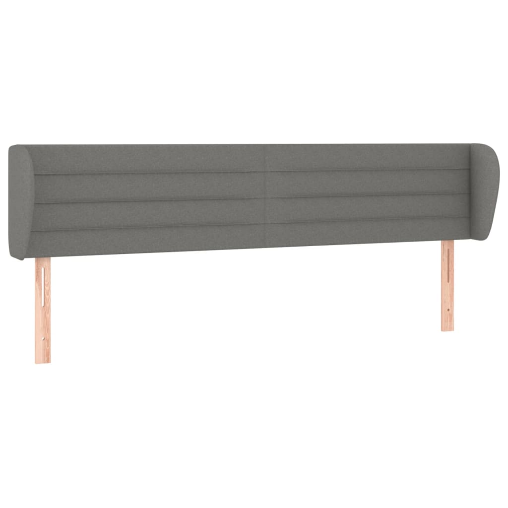 vidaxl cabecero de tela gris oscuro 183x23x7888 cm