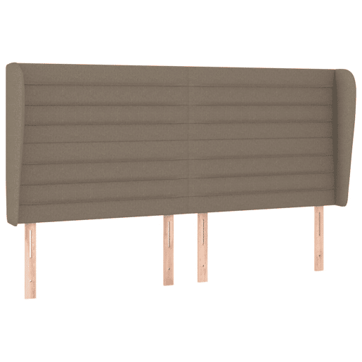 vidaXL Cabeceira cama abas tecido 163x23x118128 cm cinza-acastanhado