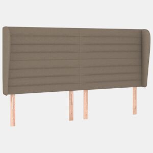 vidaXL Cabeceira cama abas tecido 163x23x118128 cm cinza-acastanhado