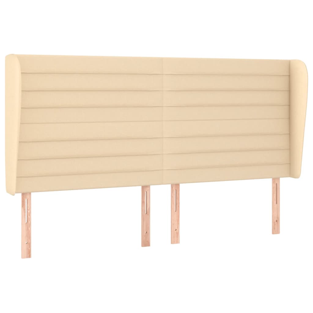 Vidaxl cabecero con orejas de tela color crema 203x23x118/128 cm