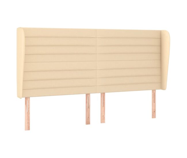 Vidaxl cabecero con orejas de tela color crema 203x23x118/128 cm