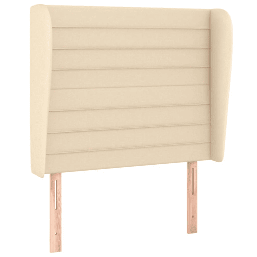 vidaXL Cabeceira de cama c abas tecido 93x23x118128 cm creme vidaXL Cabeceira de cama c abas tecido 93x23x118128 cm creme