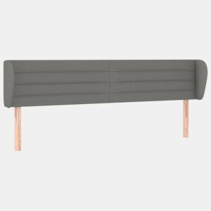 vidaXL Cabeceira de cama c abas tecido 203x23x7888cm cinzento-escuro