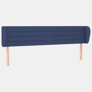 vidaXL Cabeceira de cama c abas tecido 203x23x7888 cm azul