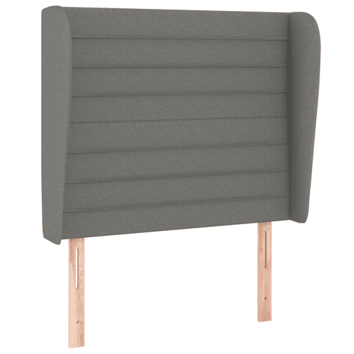 vidaXL Cabeceira cama c abas tecido 93x23x118128 cm cinzento-escuro vidaXL Cabeceira cama c abas tecido 93x23x118128 cm cinzento-escuro