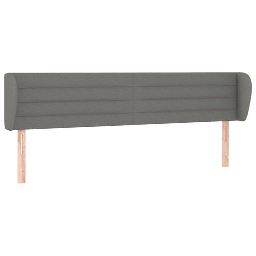 vidaXL Cabeceira de cama c abas tecido 163x23x7888cm cinzento-escuro