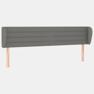 vidaXL Cabeceira de cama c abas tecido 163x23x7888cm cinzento-escuro