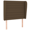vidaXL Cabeceira cama c abas tecido 83x23x118128 cm castanho-escuro