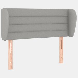 vidaXL Cabeceira de cama c abas tecido 83x23x7888 cm cinzento-claro