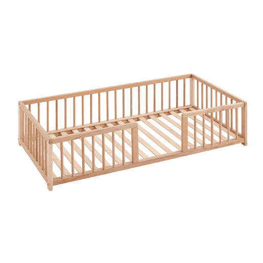 WonderWoof Sofá-cama grande para animais de estimação, com relevo, feito de madeira de faia u2013 Natural