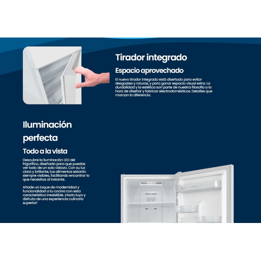 Frigorífico combinado INFINITON FGC-310C88BEK, 310 l, 188 cm, Total No Frost, E, Branco