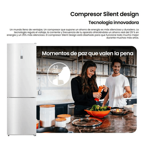 Frigorífico combinado INFINITON FGC-310C88BEK, 310 l, 188 cm, Total No Frost, E, Branco