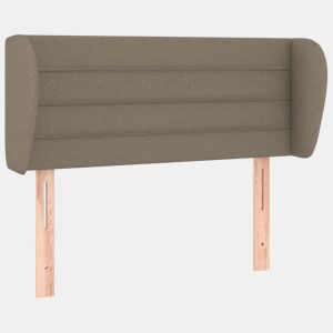 vidaXL Cabeceira cama abas tecido 103x23x7888 cm cinzento-acastanhado