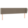vidaXL Cabeceira cama abas tecido 183x23x7888 cm cinzento-acastanhado