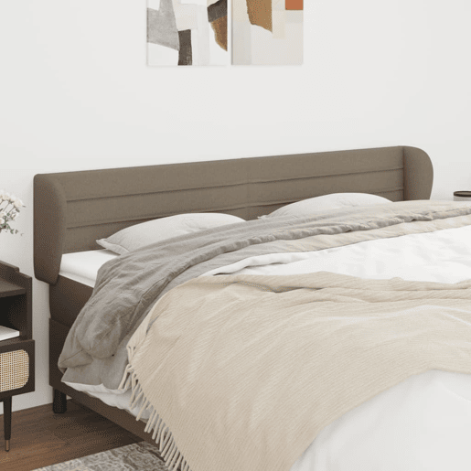 vidaXL Cabeceira cama abas tecido 183x23x7888 cm cinzento-acastanhado vidaXL Cabeceira cama abas tecido 183x23x7888 cm cinzento-acastanhado