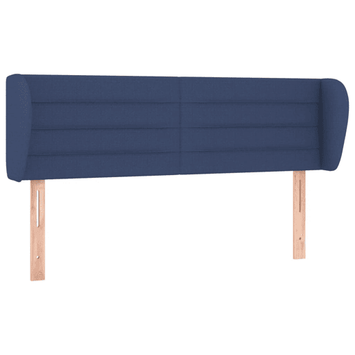vidaXL Cabeceira de cama c abas tecido 147x23x7888 cm azul