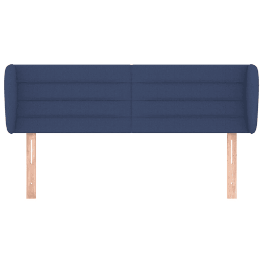 vidaXL Cabeceira de cama c abas tecido 147x23x7888 cm azul