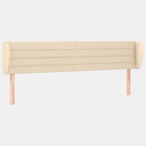 vidaXL Cabeceira de cama c abas tecido 163x23x7888 cm creme