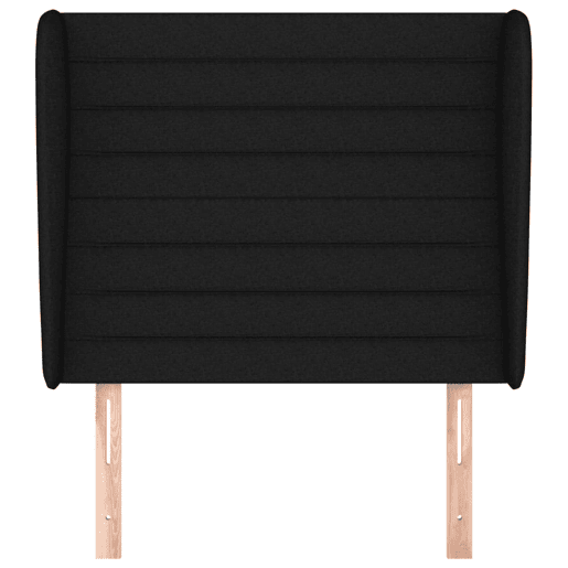 vidaXL Cabeceira de cama c abas tecido 83x23x118128 cm preto vidaXL Cabeceira de cama c abas tecido 83x23x118128 cm preto