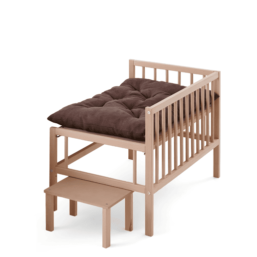 Cama elevada para animais de estimação com escada. Com colchão anti-riscos incluído. Colecho com o seu cão ou gato. 2 alturas. Faunatic Basic