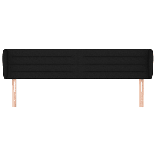 vidaXL Cabeceira de cama c abas tecido 183x23x7888 cm preto vidaXL Cabeceira de cama c abas tecido 183x23x7888 cm preto