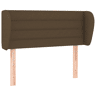 vidaXL Cabeceira de cama c abas tecido 103x23x7888cm castanho-escuro