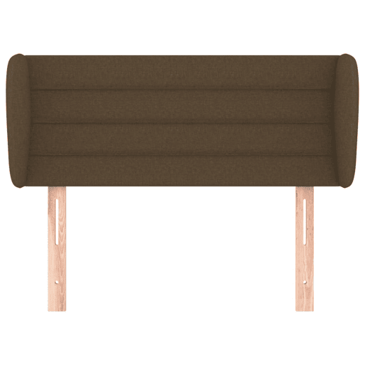 vidaXL Cabeceira de cama c abas tecido 103x23x7888cm castanho-escuro