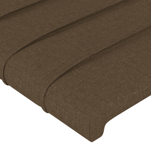 vidaXL Cabeceira de cama c abas tecido 103x23x7888cm castanho-escuro