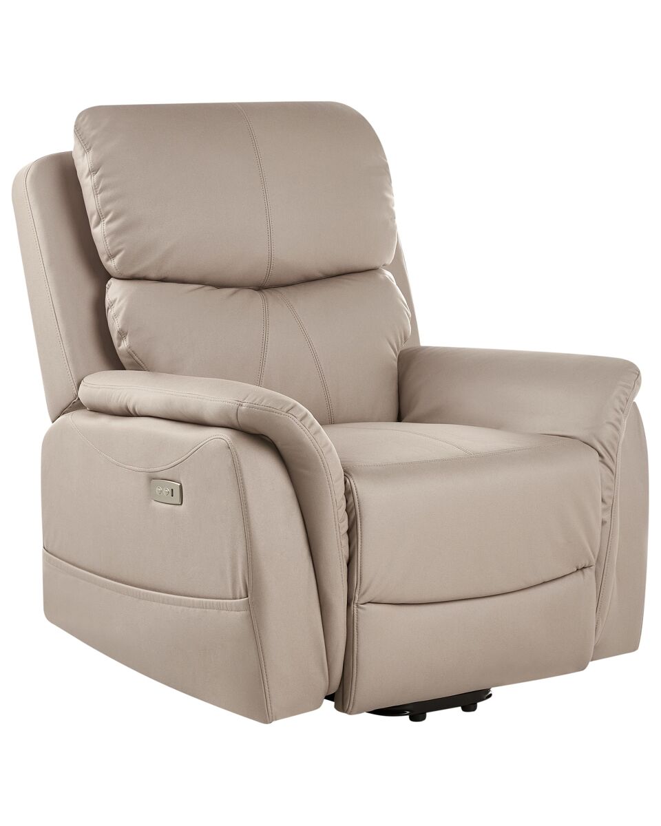 Beliani Sillón reclinable GLORIE Gris Oscuro