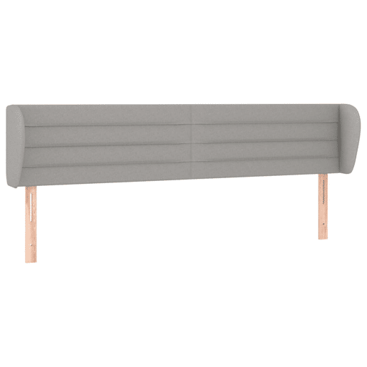 vidaXL Cabeceira de cama c abas tecido 183x23x7888 cm cinzento-claro