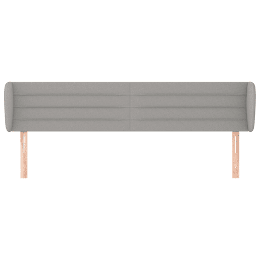vidaXL Cabeceira de cama c abas tecido 183x23x7888 cm cinzento-claro