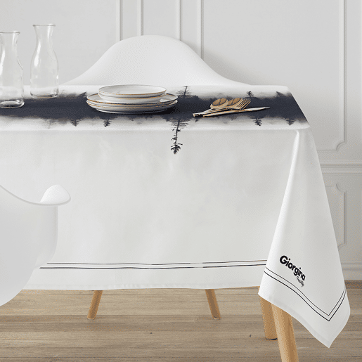 Toalha de mesa retangular, 100% algodão, resistente às manchas, Toalha de mesa para piquenique - 150x220cm - Dark Forest