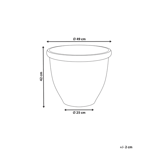 Vaso TESALIA 49 cm Cinzento Vaso TESALIA 49 cm Cinzento