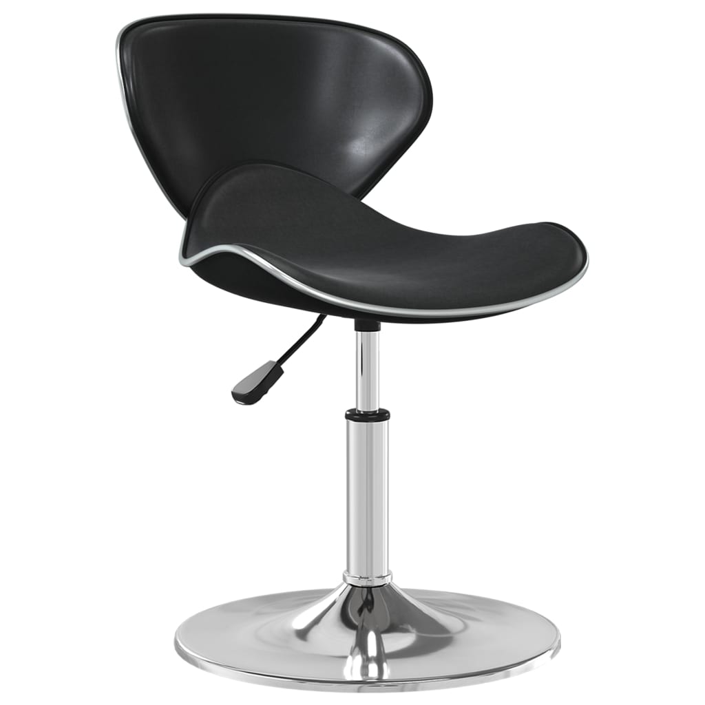 vidaxl silla de comedor cuero sintetico negra