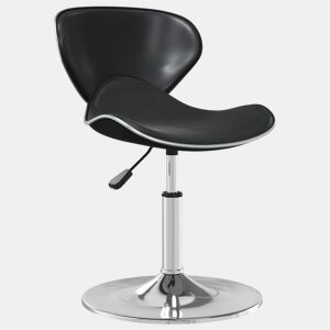 vidaXL Cadeira de jantar couro artificial preto