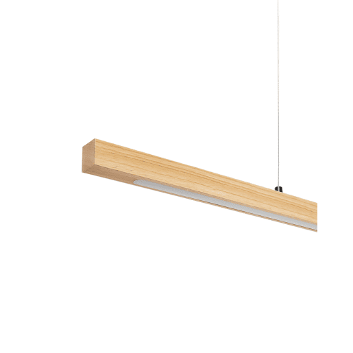 Candeeiro LED suspenso STEWARTS Com regulador de intensidade Madeira de carvalho Castanho claro