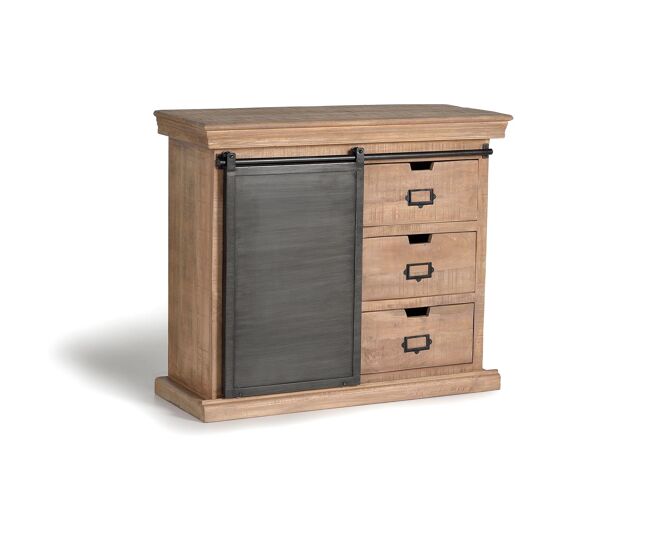 COMODA 3 CAJONES 1 PUERTA Multicolor.Giner y Colomer 85x40x100